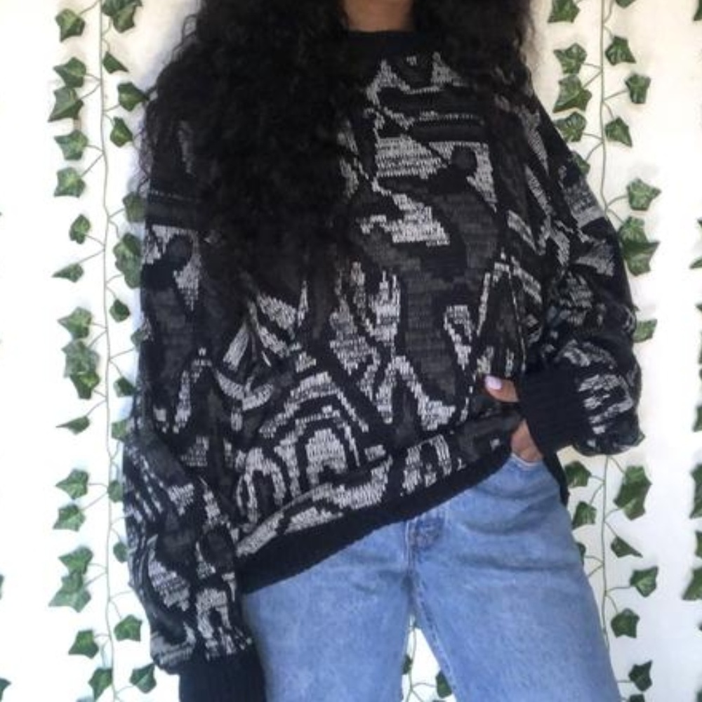 Coz-E Black & White Sweater